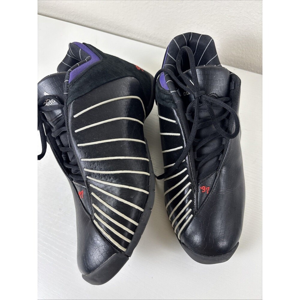 adidas TMAC 3 Restomod Raptors Black Purple Men Size 9 Basketball Shoes GY2394